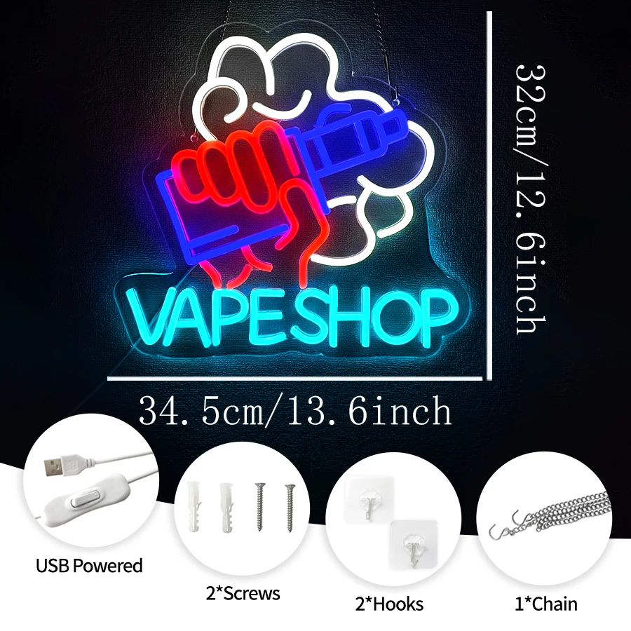 LED Neon Lights Business Windo - Vaping Shop review and price