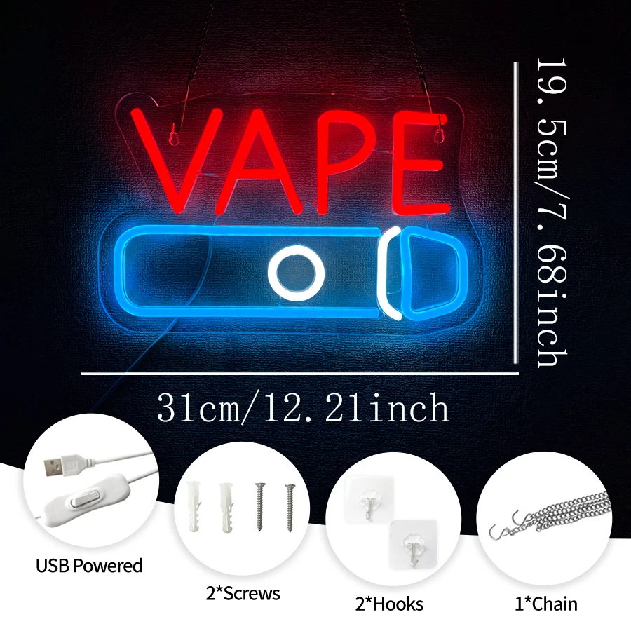 LED Neon Lights Business Windo - Vaping Shop review and price