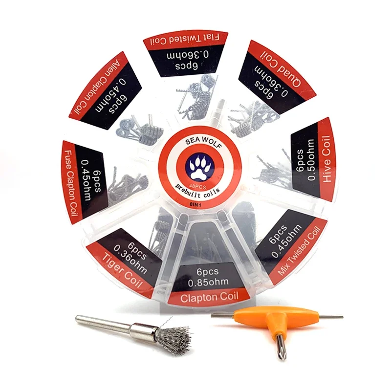 Seawolf Prebuilt Coil 8 Styles - Clapton Wire Pre Built review and price