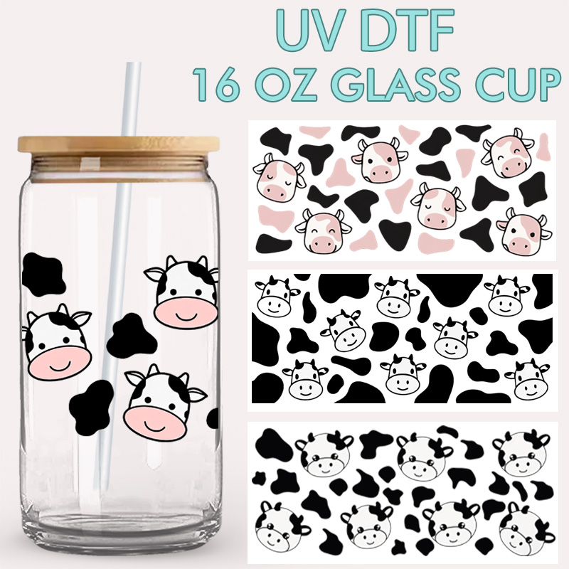 Cute Cow UV DTF Cup Wrap for 1 - Rdta Tank Glass review and price